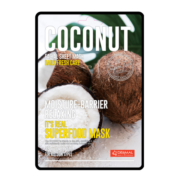 [DERMAL ] It\'s Real Superfood Mask (Coconut) 1ea