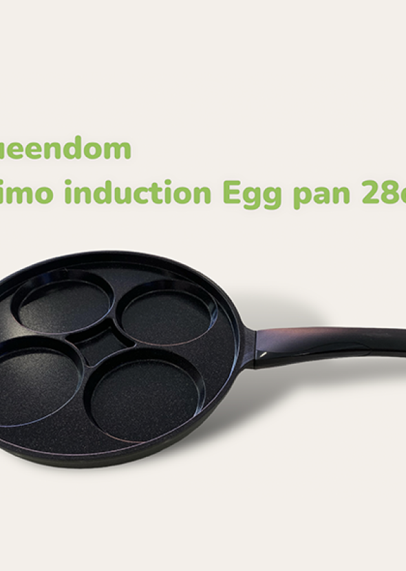 QUEENDOM / Primo induction 4 Egg Pan 28cm  กระทะ ทอดพร้อมกัน  แม่เหล็กไฟฟ้า 4 หลุม 