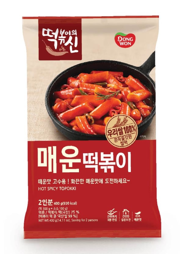 [DONGWON] Hot Spicy Topokki ต๊อกป๊อกกิ รสเผ็ดร้อน ตราดงวอน  (แบบแพ็ก) 400g_