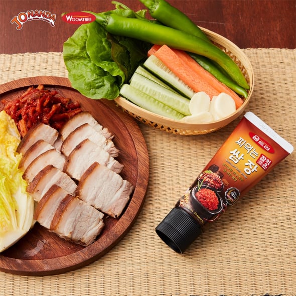 [WOOMTREE] Seasoned Bean Paste Sauce ซอสซัมจัง น้ำจิ้มเต้าเจี้ยวเกาหลี แบบหลอด ตราวูมทรี  120g.