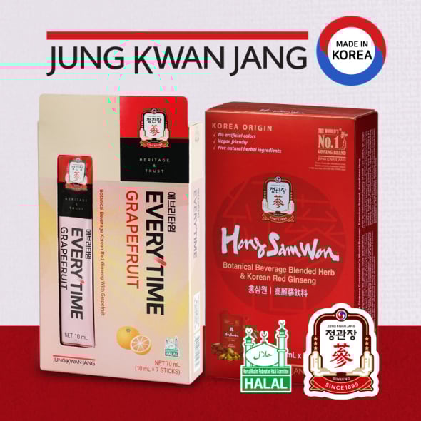  [JUNG KWAN JANG] เอเวรี่ไทม์ เกรฟฟรุต 7 แท่ง+ฮง ซัม วอน 5 ซอง