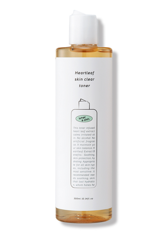 [WHATASKIN] Heartleaf Skin Clear Toner 300ml.+ FREE GIFT