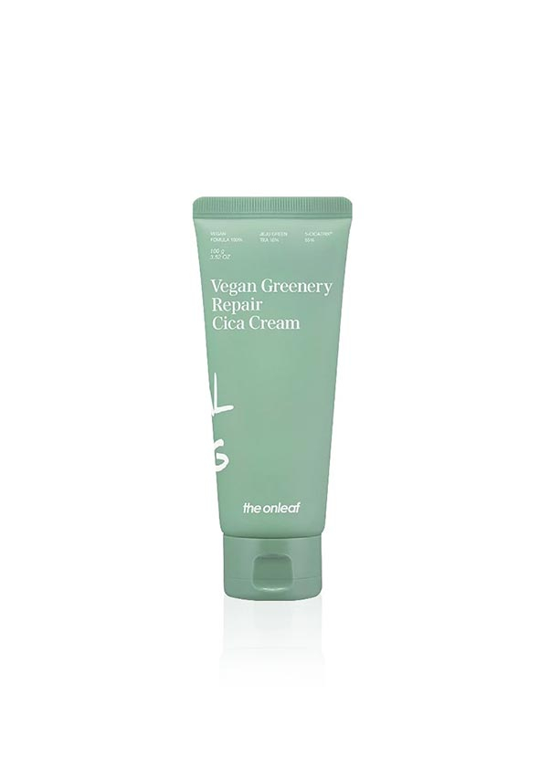  [THEONLEAF] Vegan Greenery Repair Cica Cream ครีมบำรุงผิว สูตร vegan เบา ซึมไว