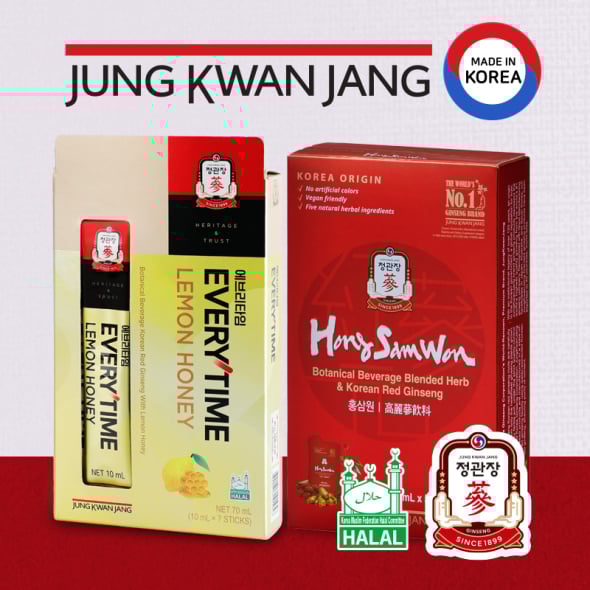  [JUNG KWAN JANG]  เอเวรี่ไทม์ เลม่อน ฮันนี่ 7 แท่ง+ฮง ซัม วอน 5 ซอง