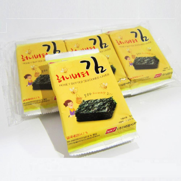 [NAMKWANG] Honey Butter Seaweed สาหร่ายปรุงรส รสเนยผสมน้ำผึ้ง  ตรานัมควัง 5g*3ea