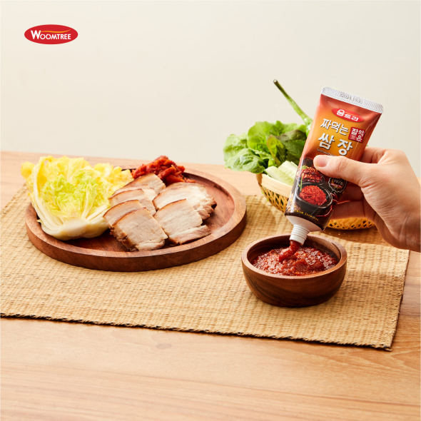 [WOOMTREE] Seasoned Bean Paste Sauce ซอสซัมจัง น้ำจิ้มเต้าเจี้ยวเกาหลี แบบหลอด ตราวูมทรี  120g.