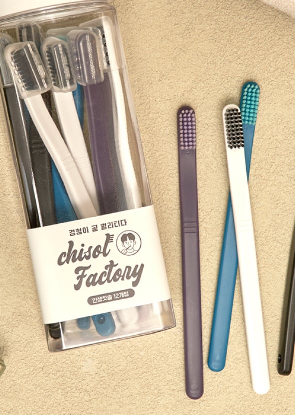 Chisol Factory Life Toothbrush 12P ( soft bristle / dual-layered )