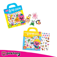 [PINKFONG] Sticker Bag สติกเกอร์การ์ตูน ตัวเลข ติดแล้วลอกออกได้ กระดานสติกเกอร์