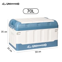 [UNDERWOOD CAMPING] กล่องเก็บของ กล่องเก็บของมีฝาปิด สี White Blue 