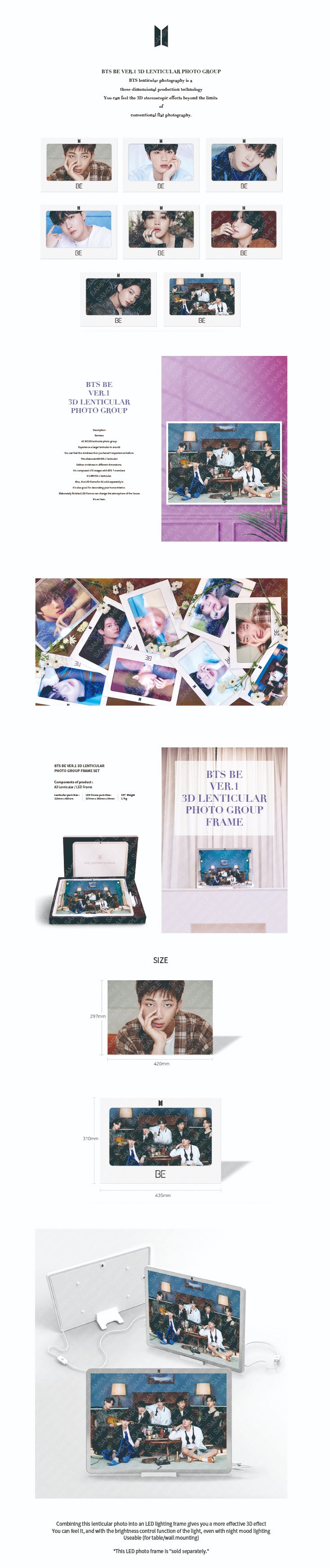 A3 SIZE BTS BE 3D LENTICULAR_SUGA