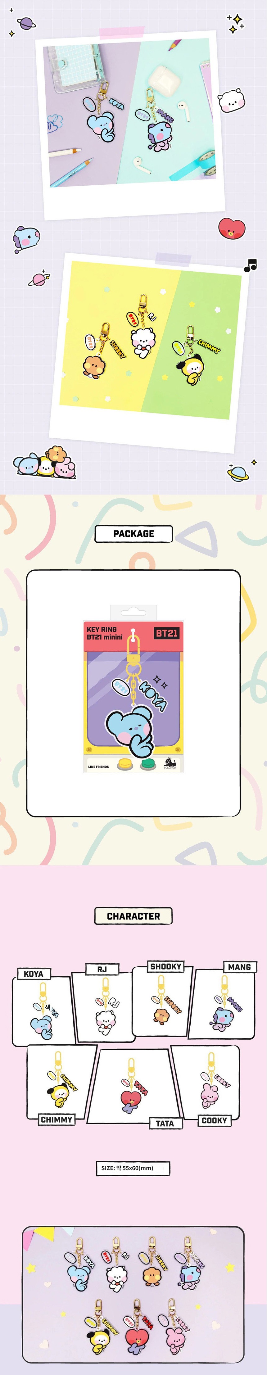 [BT21] Minini Acrylic Keyring ver.3