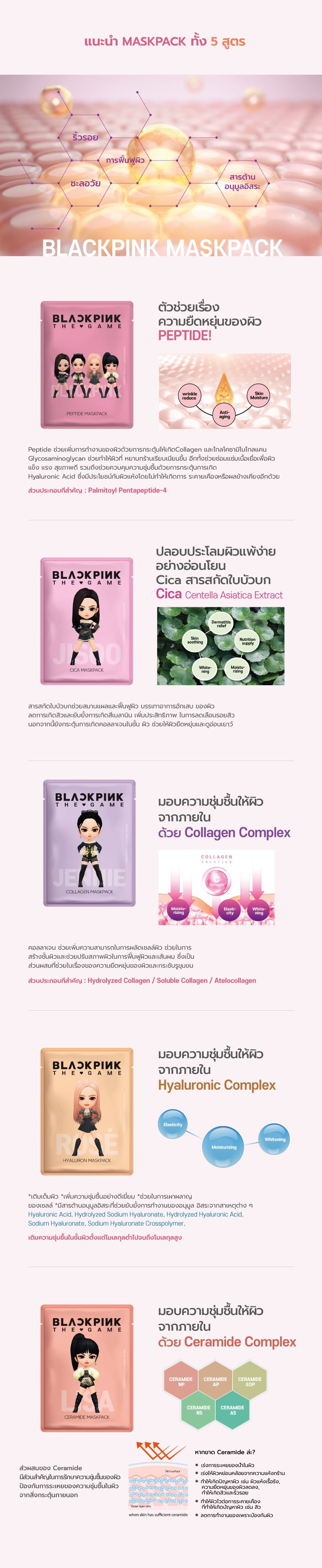 BLACKPINK THE GAME MASKPACK ROSE