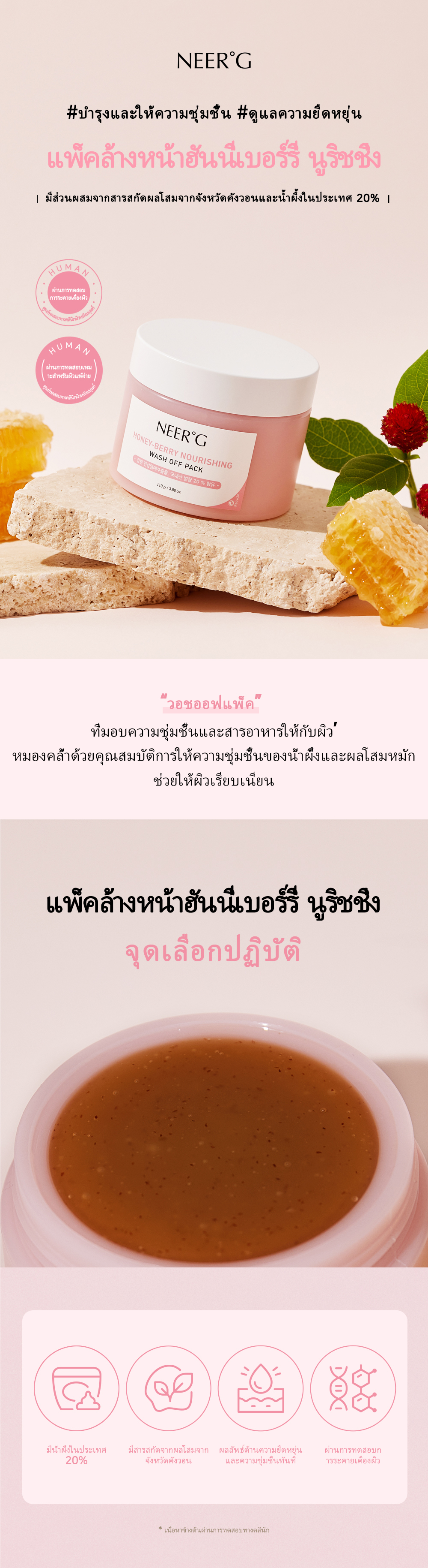 [NEER'G] Honey-Berry Nourishing Wash Off Pack 110g