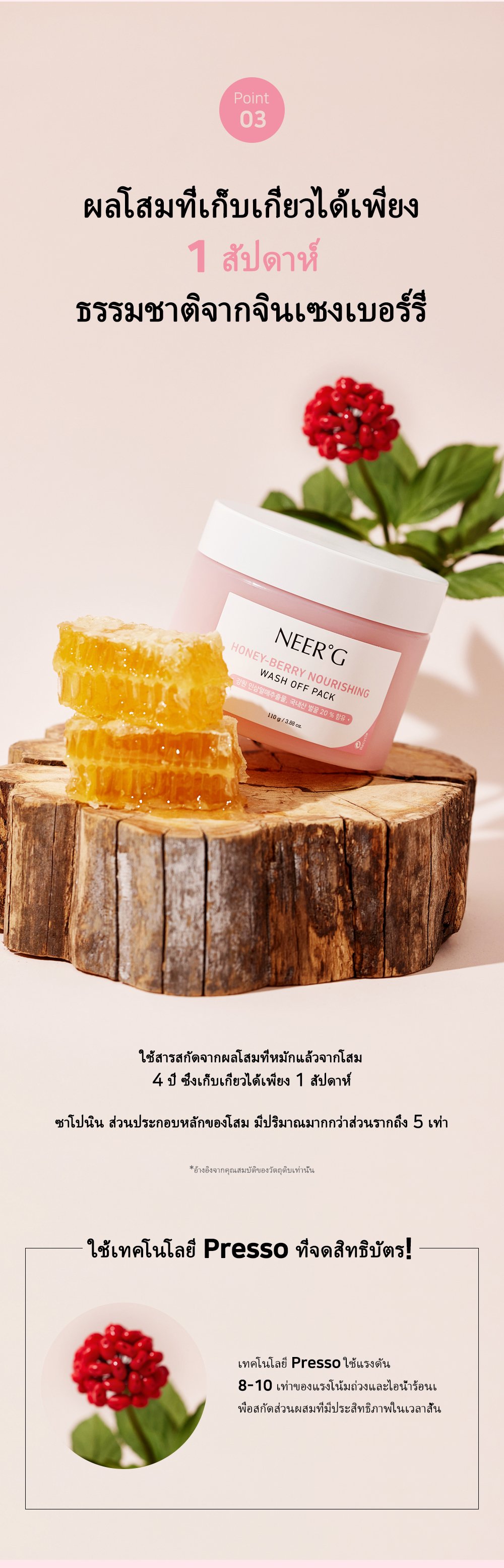[NEER'G] Honey-Berry Nourishing Wash Off Pack 110g